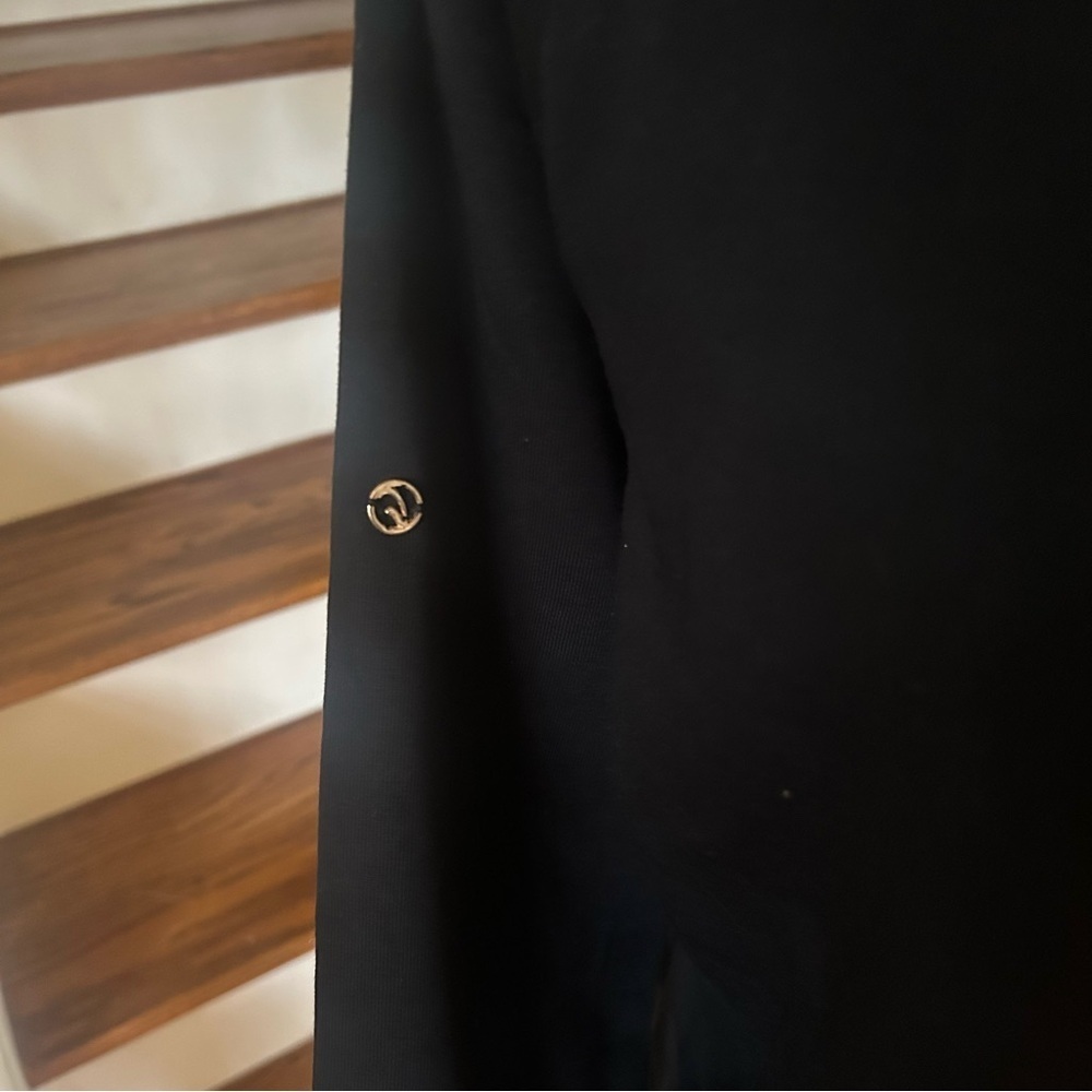 NWT Advance by Verve Black Sweatshirt Funnel Neck M Sporty Activewear Ribbed - Picture 7 of 15